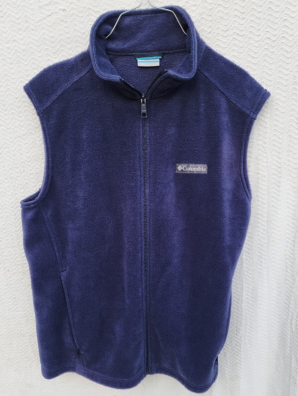 Columbia Mens Navy Blue Fleece Vest - Zip Front Sleeveless